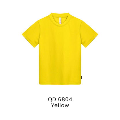 QD 6804 Yellow - QD68 kids microfibre eyelet t-shirt in 160gsm