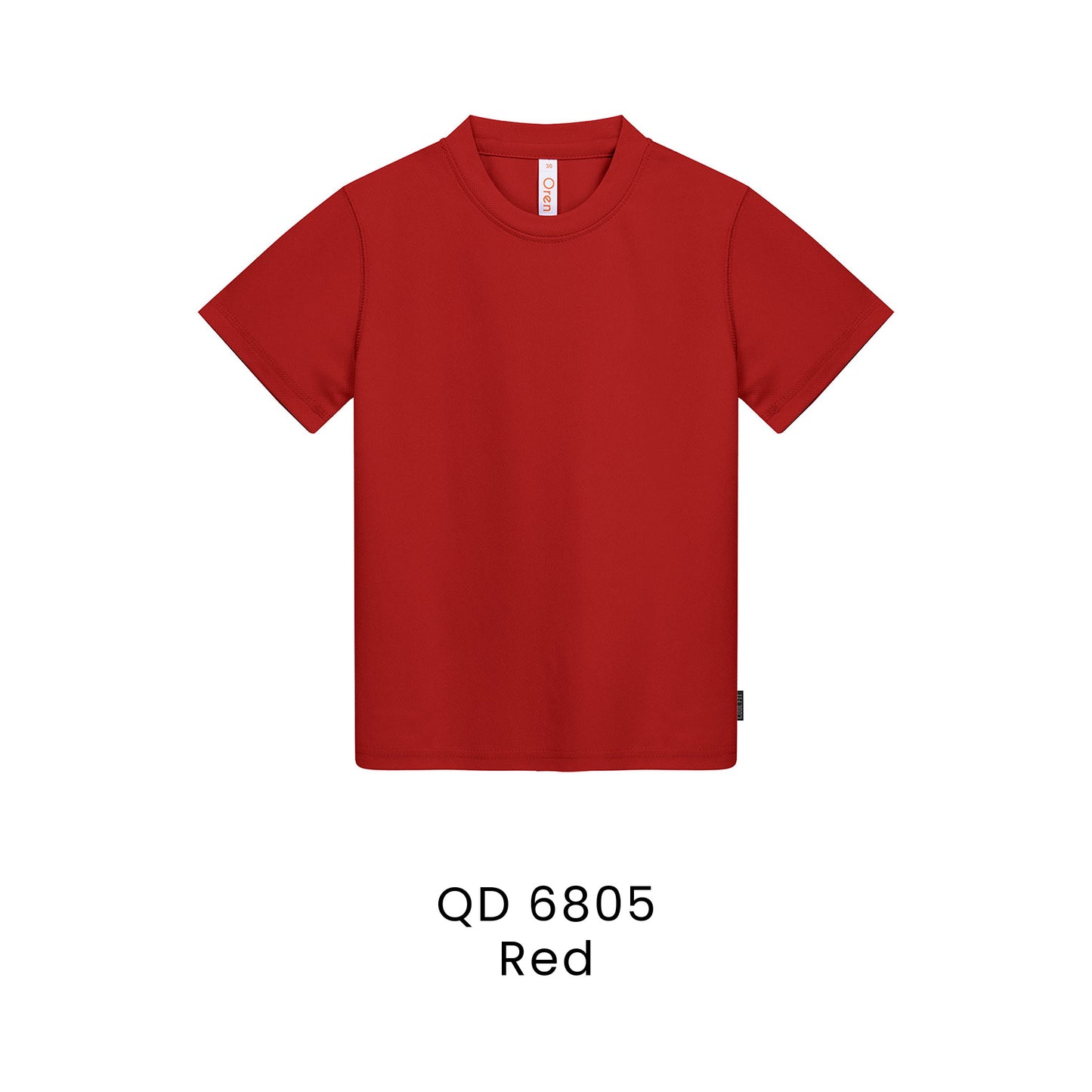 QD 6805 Red - QD68 kids microfibre eyelet t-shirt in 160gsm