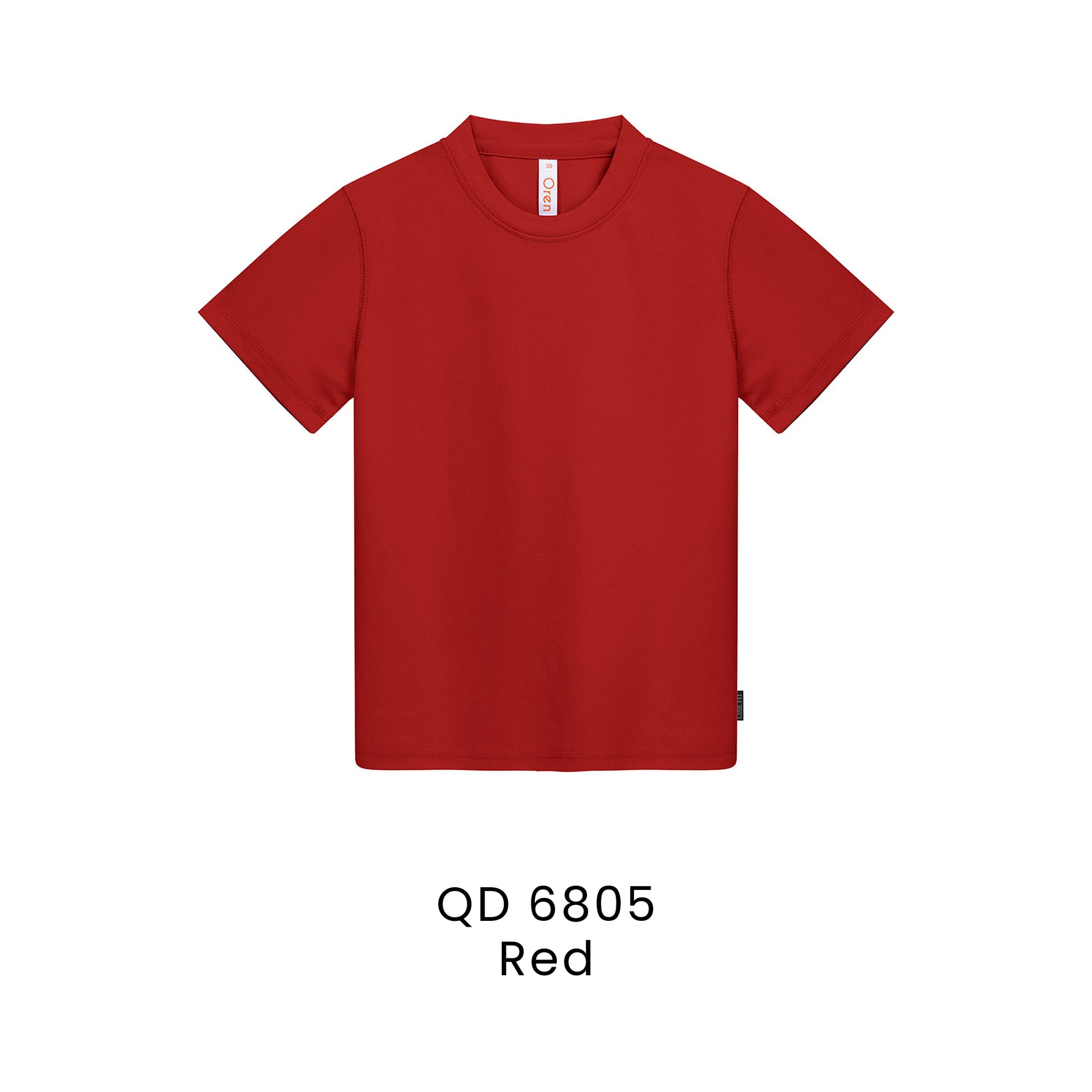 QD 6805 Red - QD68 kids microfibre eyelet t-shirt in 160gsm