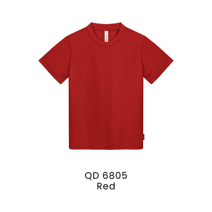QD 6805 Red - QD68 kids microfibre eyelet t-shirt in 160gsm