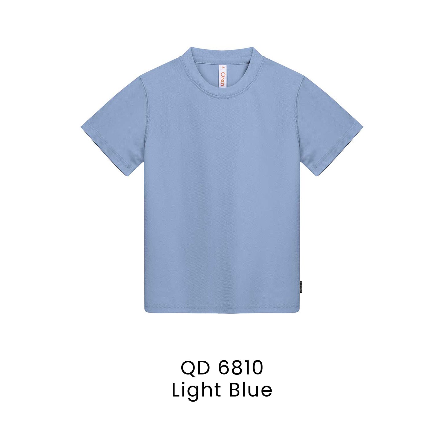 QD 6810 Light Blue - QD68 kids microfibre eyelet t-shirt in 160gsm
