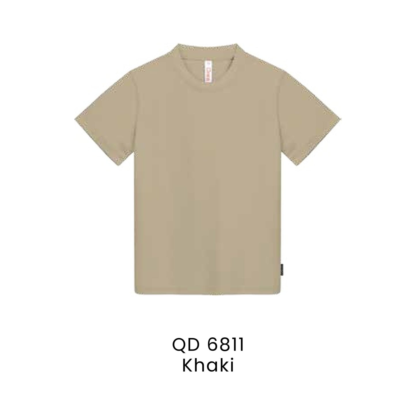 QD 6811 Khaki - QD68 kids microfibre eyelet t-shirt in 160gsm