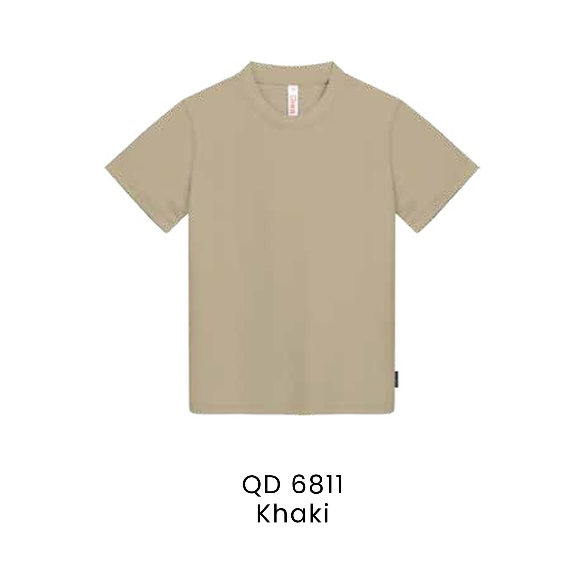 QD 6811 Khaki - QD68 kids microfibre eyelet t-shirt in 160gsm