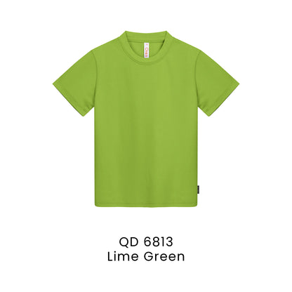 QD 6813 Lime Green - QD68 kids microfibre eyelet t-shirt in 160gsm