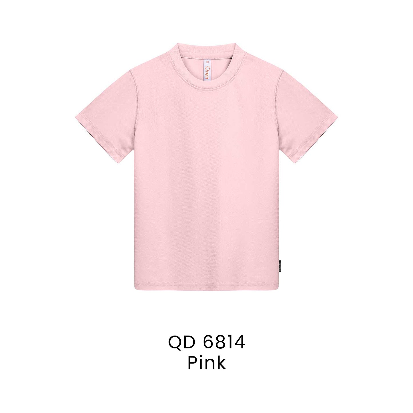 QD 6814 Pink - QD68 kids microfibre eyelet t-shirt in 160gsm