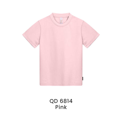 QD 6814 Pink - QD68 kids microfibre eyelet t-shirt in 160gsm