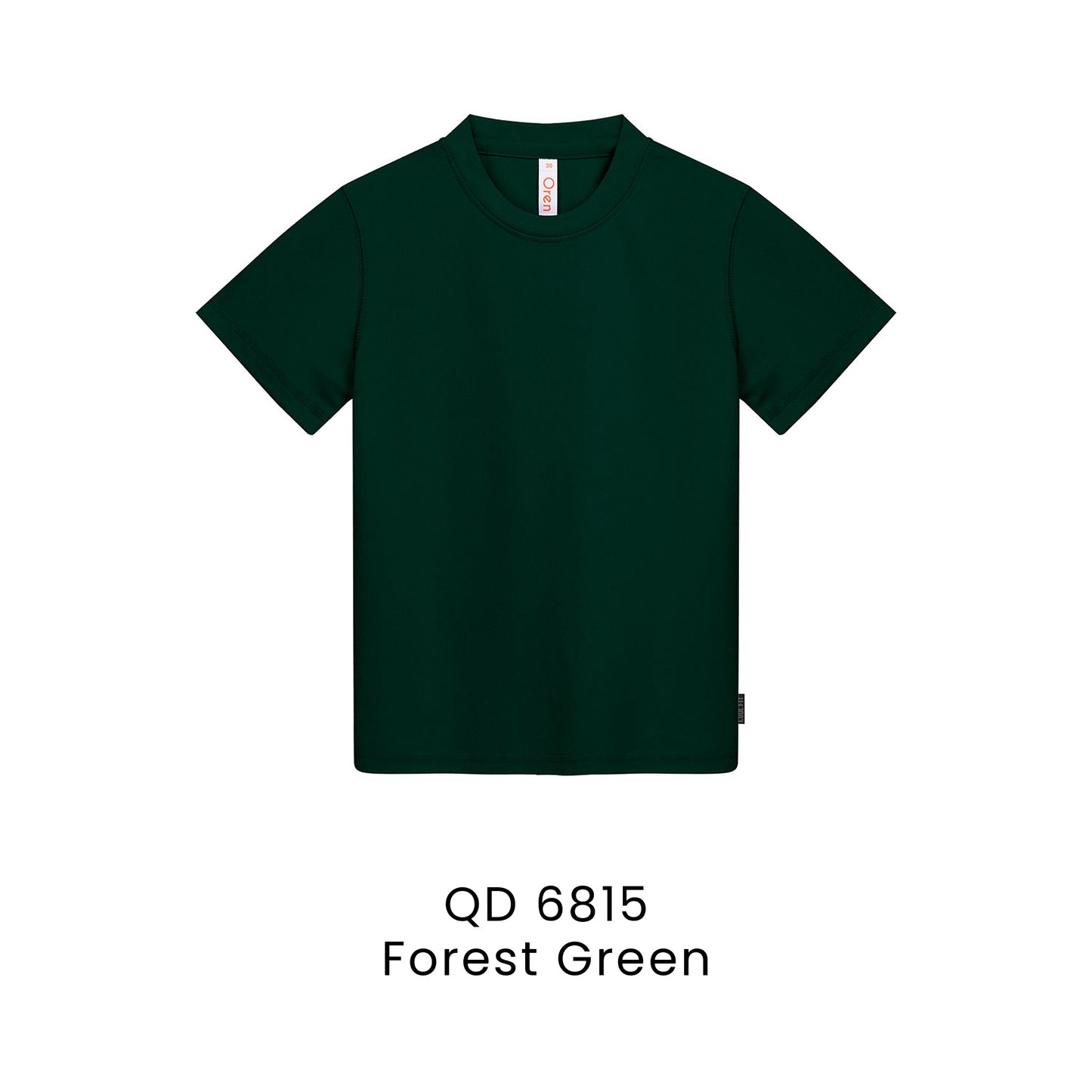 QD 6815 Forest Green - QD68 kids microfibre eyelet t-shirt in 160gsm