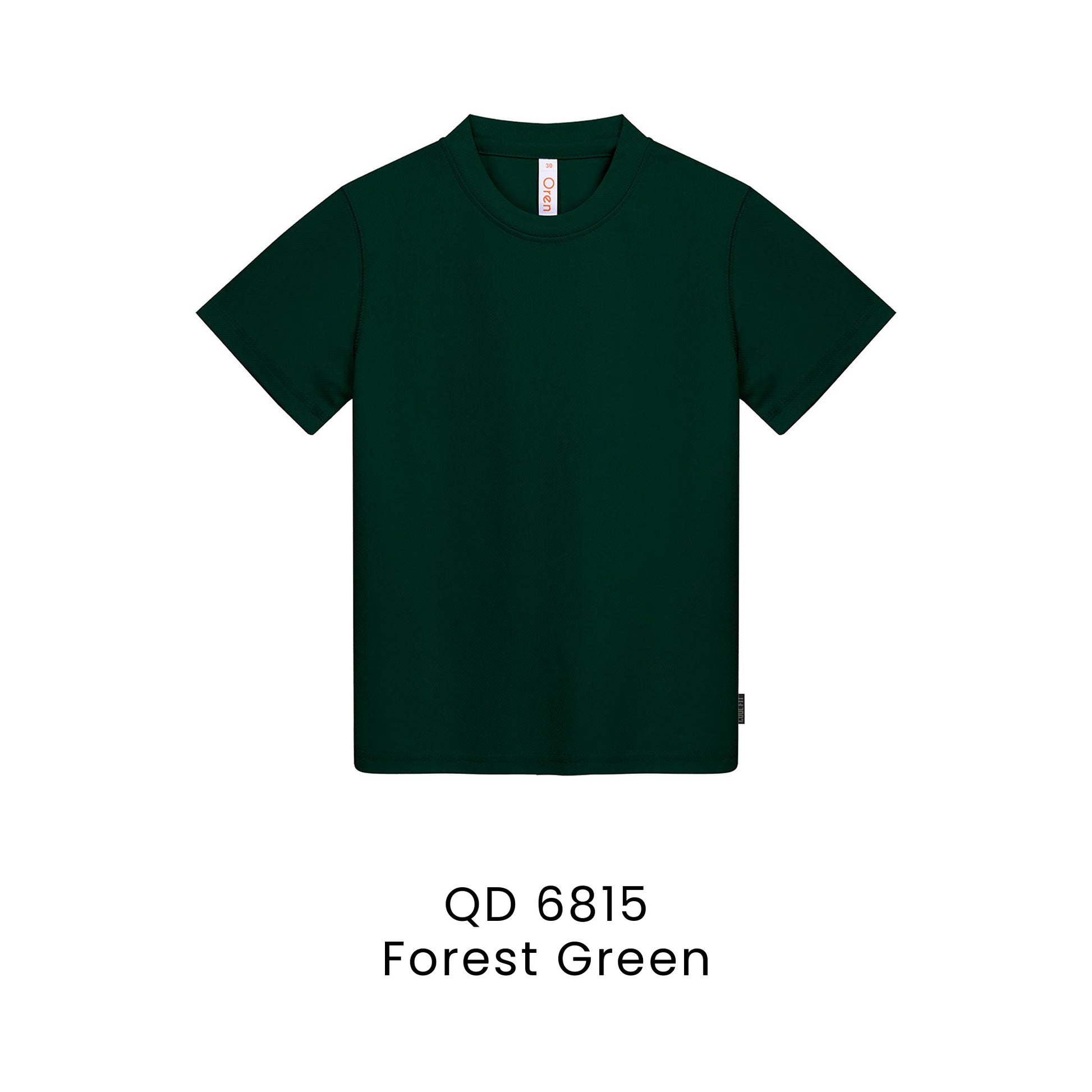 QD 6815 Forest Green - QD68 kids microfibre eyelet t-shirt in 160gsm