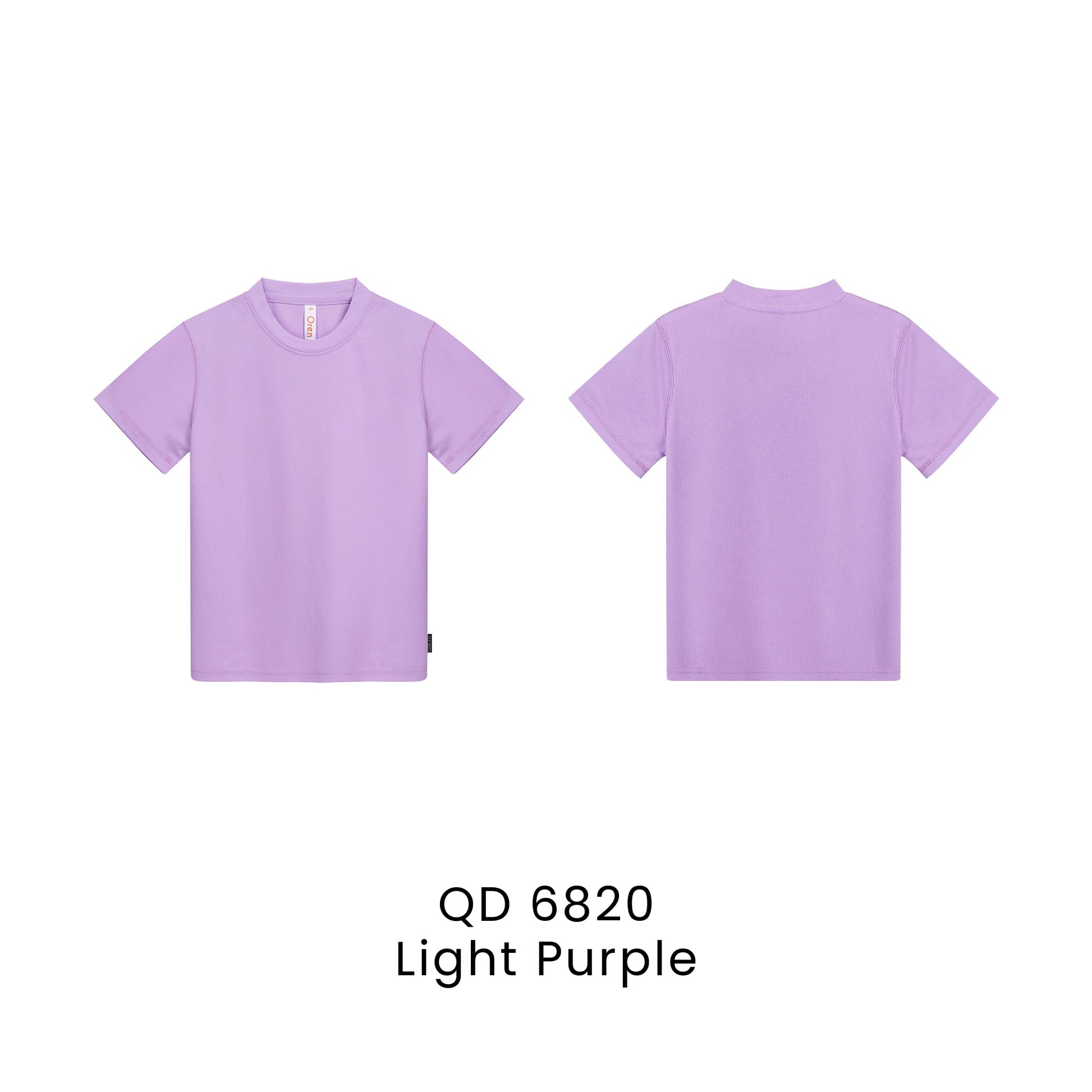 QD 6820 Light Purple - QD68 kids microfibre eyelet t-shirt in 160gsm