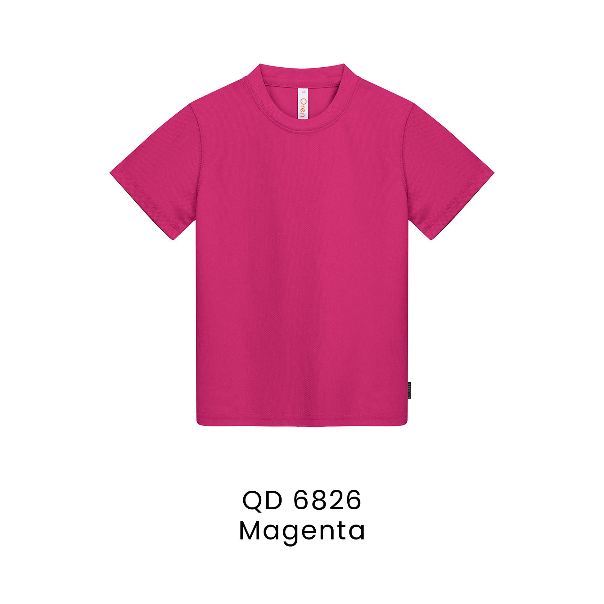 QD 6826 Magenta - QD68 kids microfibre eyelet t-shirt in 160gsm