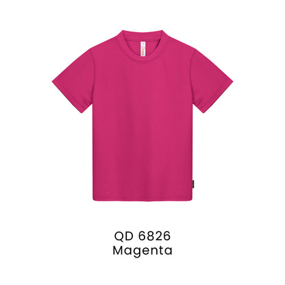 QD 6826 Magenta - QD68 kids microfibre eyelet t-shirt in 160gsm