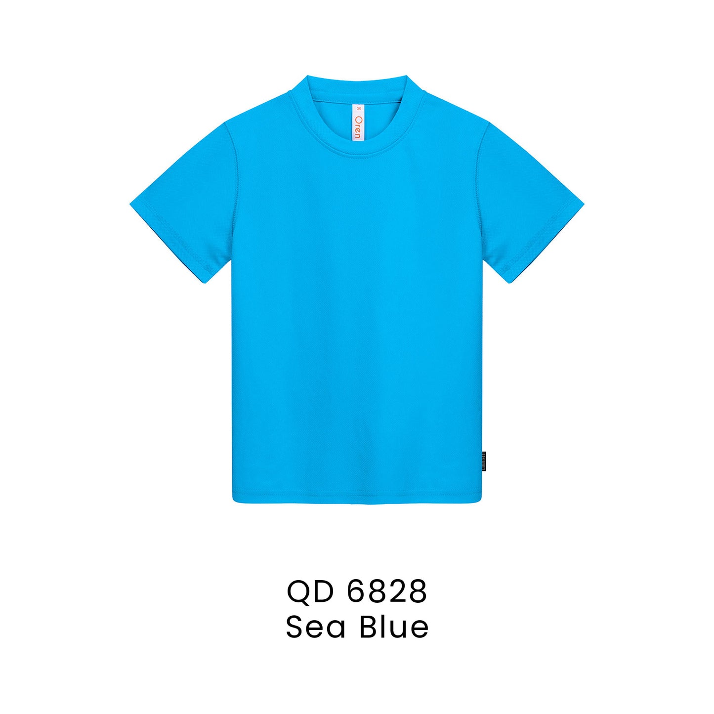 QD 6828 Sea Blue - QD68 kids microfibre eyelet t-shirt in 160gsm