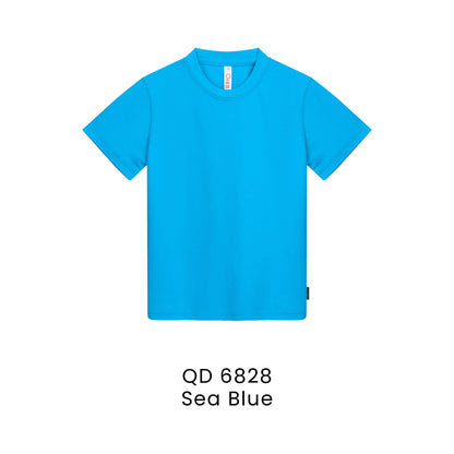 QD 6828 Sea Blue - QD68 kids microfibre eyelet t-shirt in 160gsm