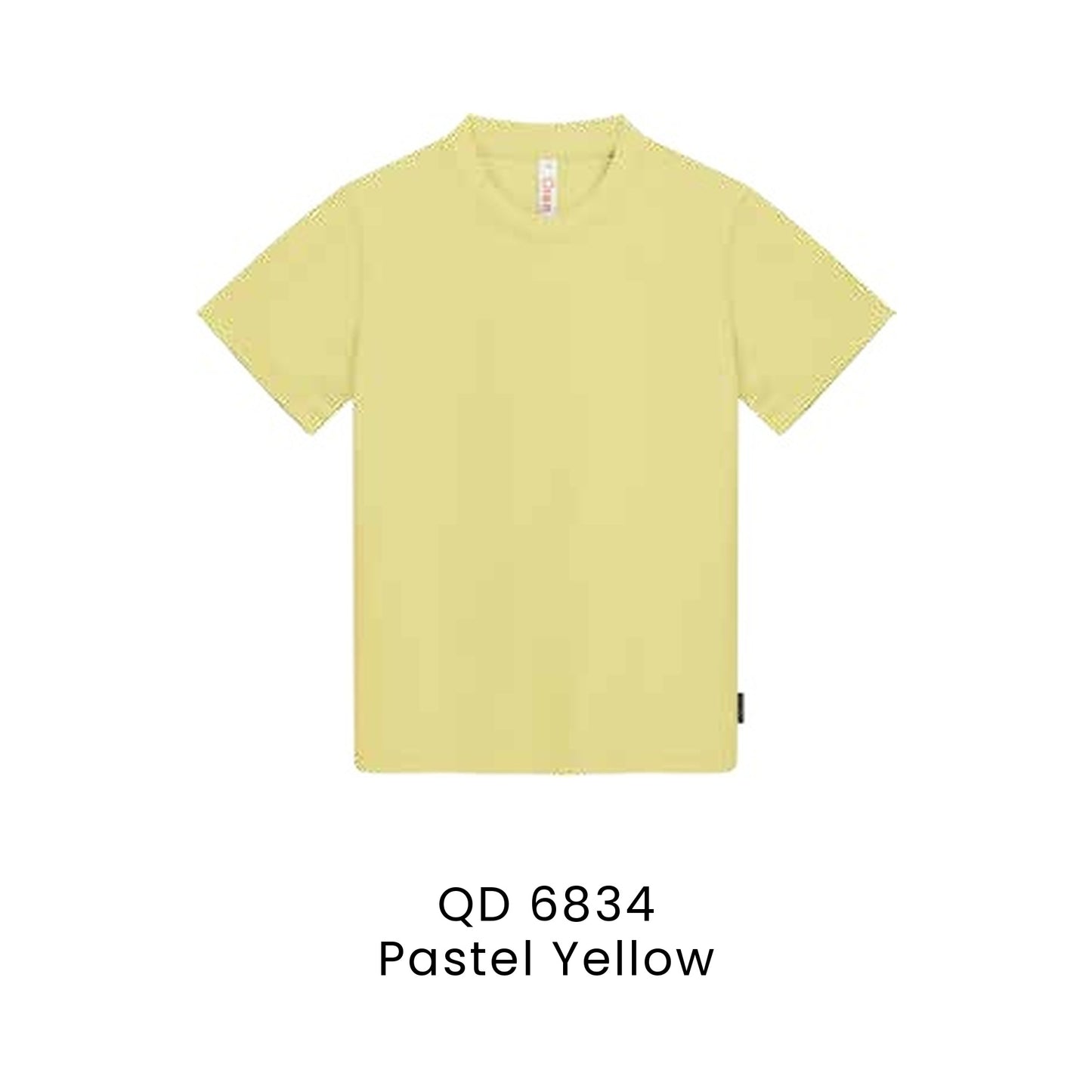 QD 6834 Pastel Yellow - QD68 kids microfibre eyelet t-shirt in 160gsm