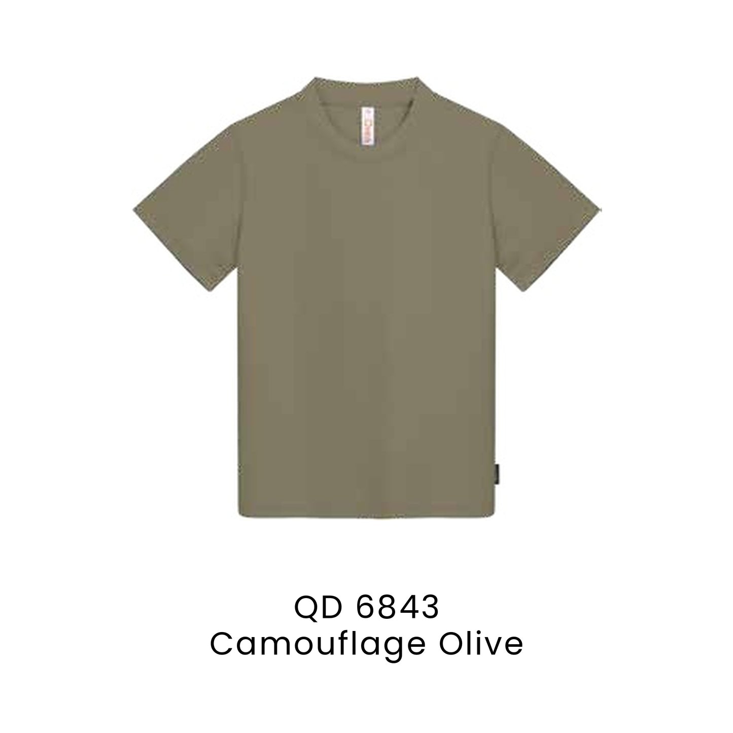 QD 6843 Camouflage Olive - QD68 kids microfibre eyelet t-shirt in 160gsm