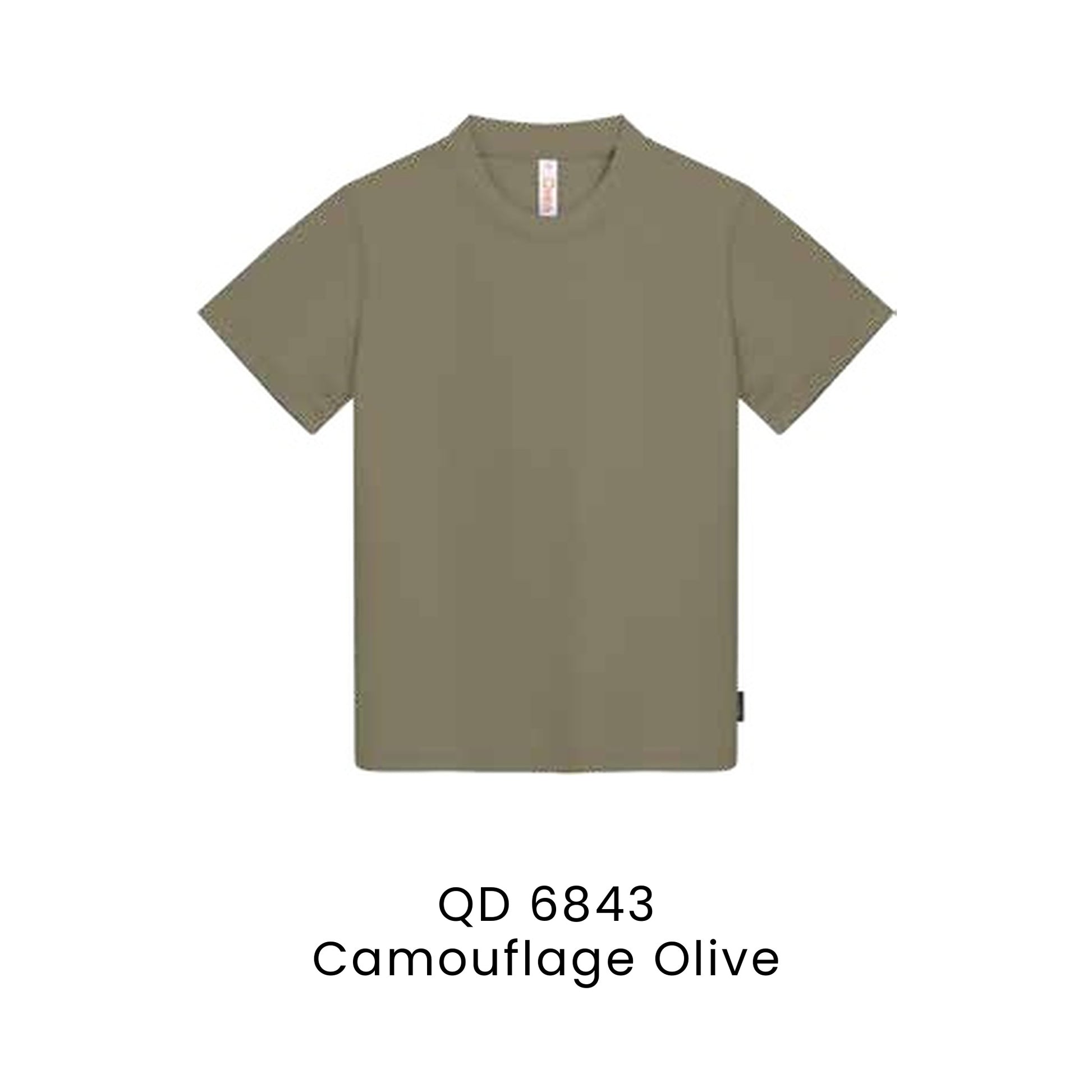 QD 6843 Camouflage Olive - QD68 kids microfibre eyelet t-shirt in 160gsm