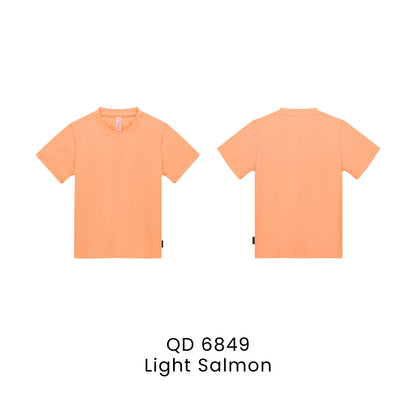 QD 6849 Light Salmon - QD68 kids microfibre eyelet t-shirt in 160gsm