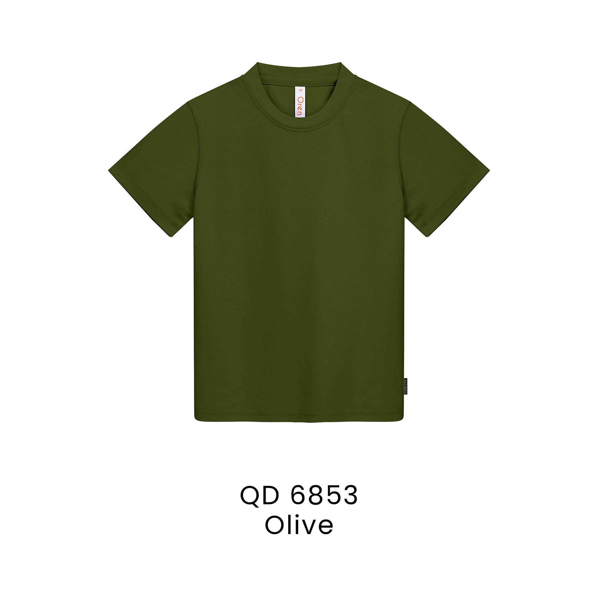 QD 6853 Olive - QD68 kids microfibre eyelet t-shirt in 160gsm