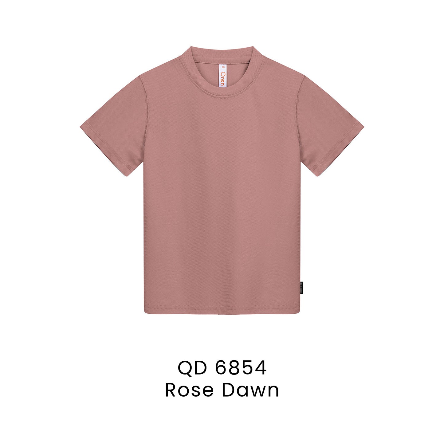 QD 6854 Rose Dawn - QD68 kids microfibre eyelet t-shirt in 160gsm