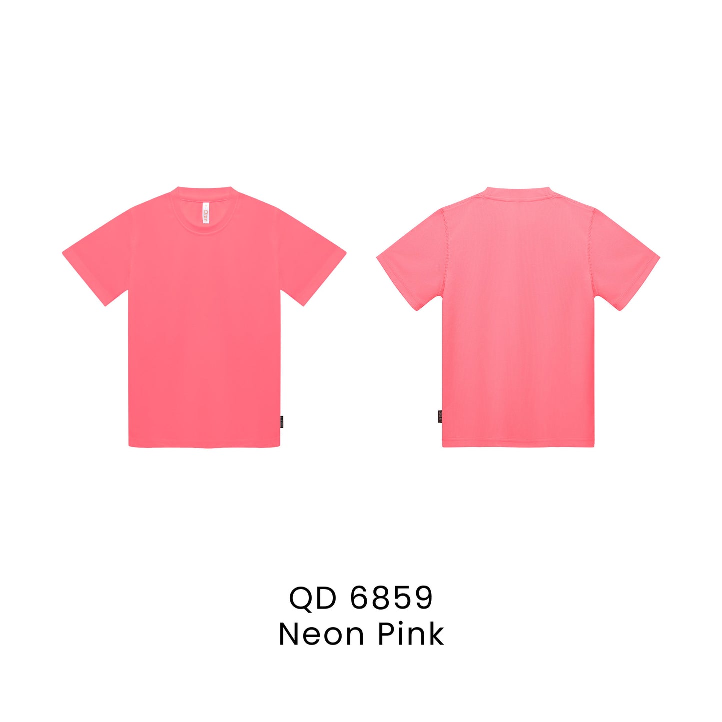 QD 6859 Neon Pink - QD68 kids microfibre eyelet t-shirt in 160gsm