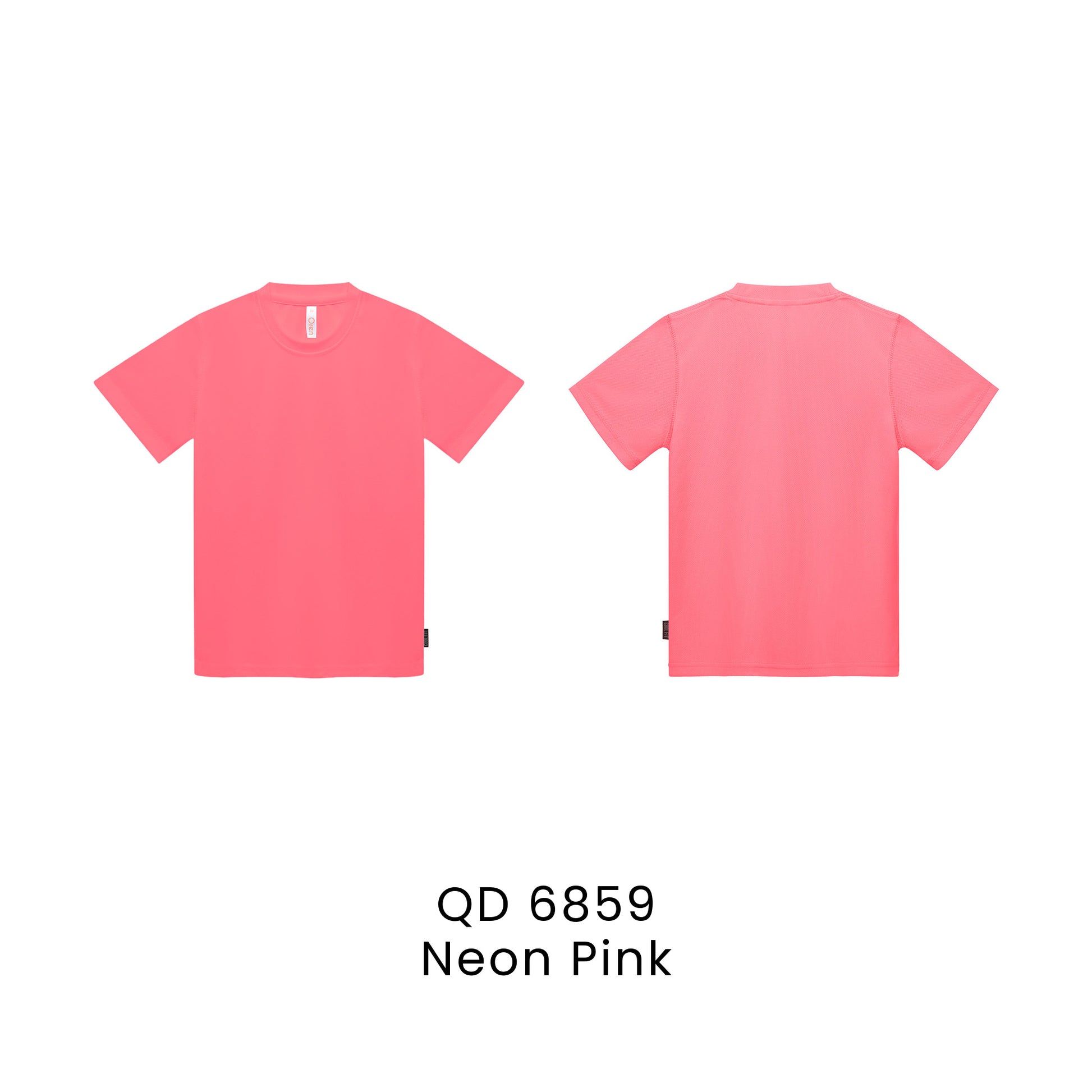 QD 6859 Neon Pink - QD68 kids microfibre eyelet t-shirt in 160gsm