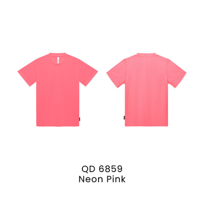 QD 6859 Neon Pink - QD68 kids microfibre eyelet t-shirt in 160gsm