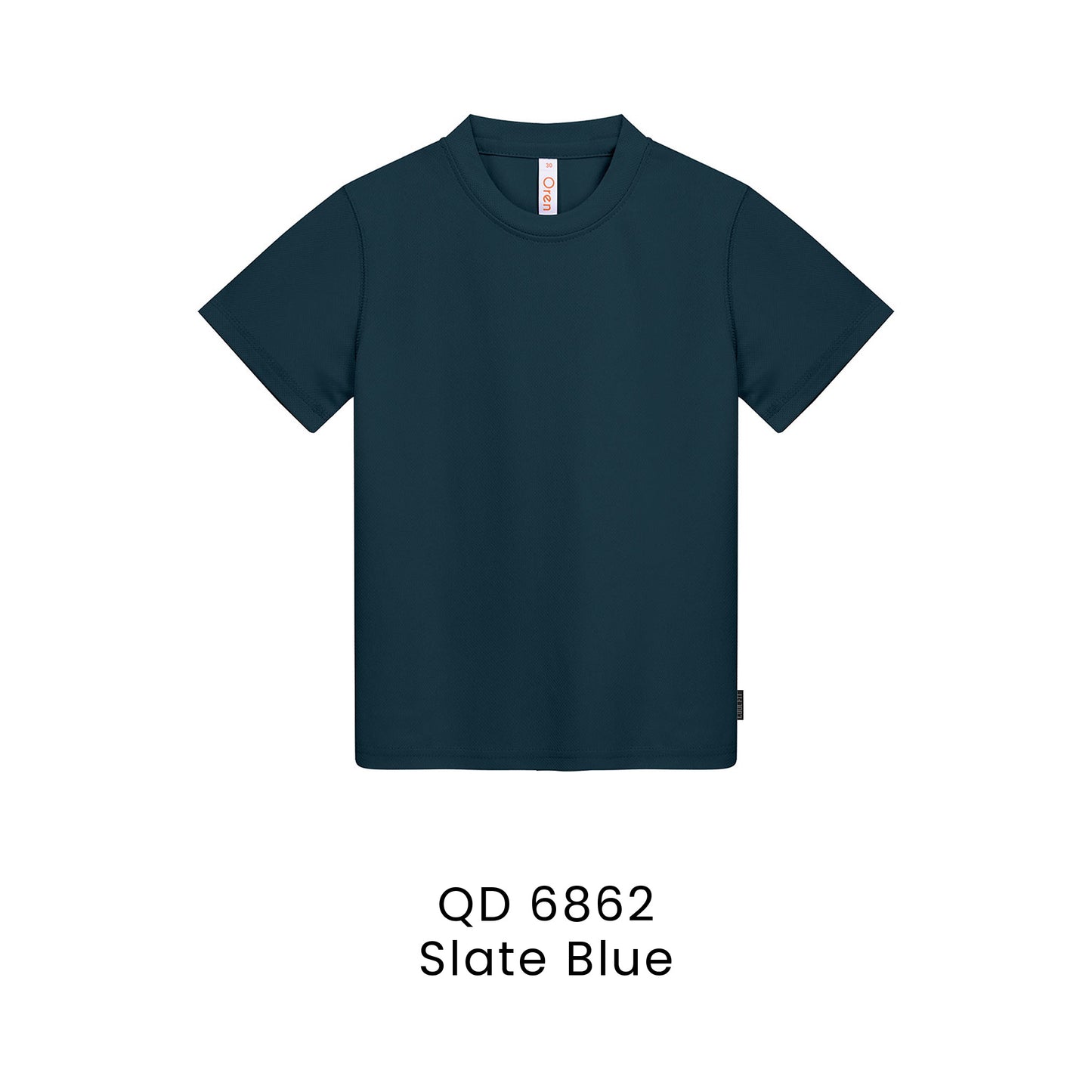 QD 6862 Slate Blue - QD68 kids microfibre eyelet t-shirt in 160gsm
