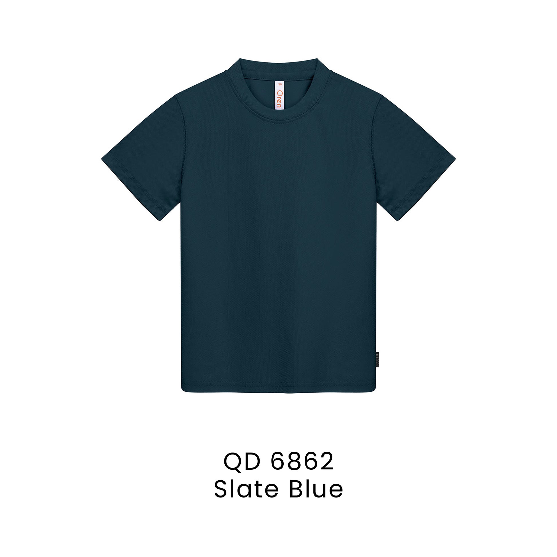 QD 6862 Slate Blue - QD68 kids microfibre eyelet t-shirt in 160gsm