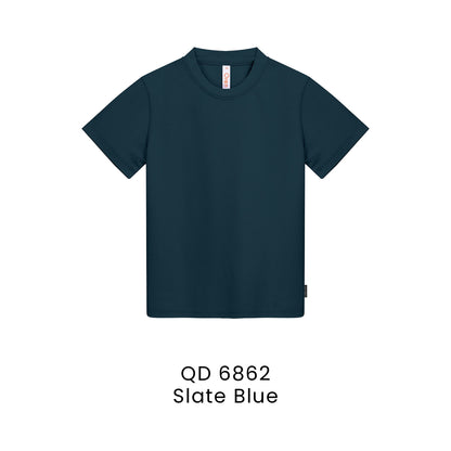QD 6862 Slate Blue - QD68 kids microfibre eyelet t-shirt in 160gsm