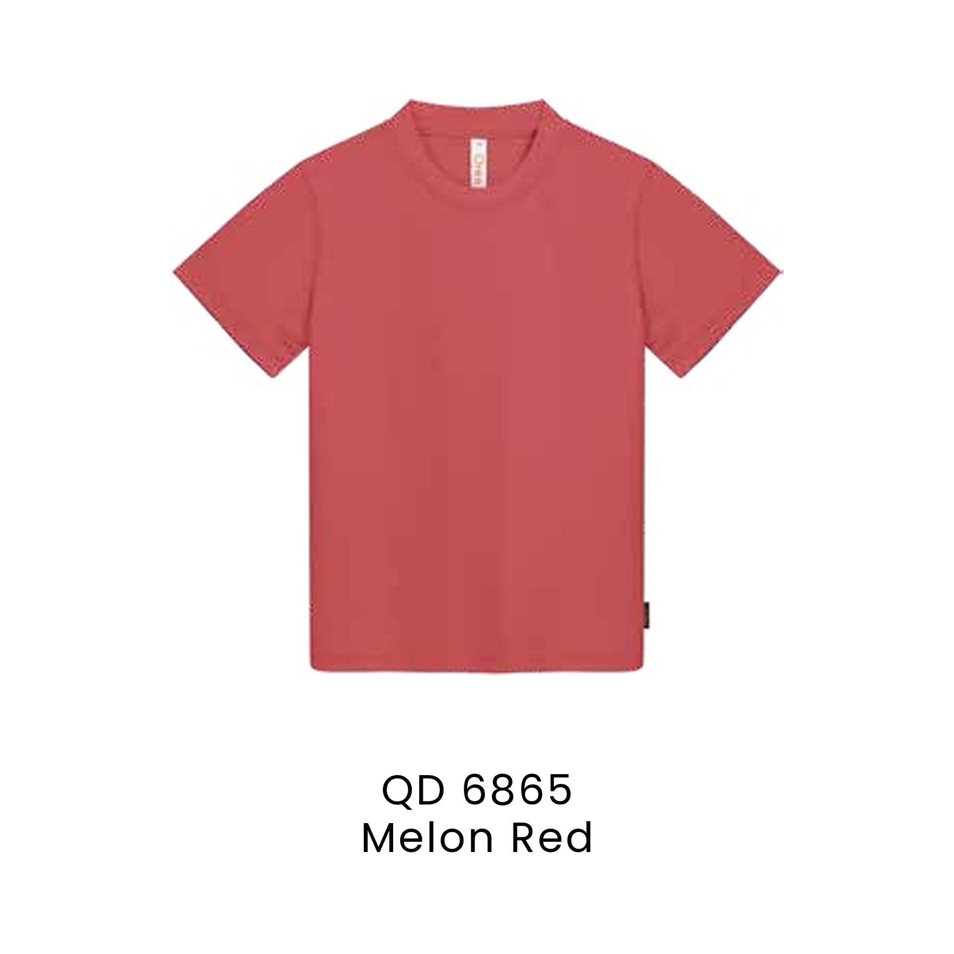 QD 6865 Melon Red - QD68 kids microfibre eyelet t-shirt in 160gsm