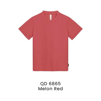 QD 6865 Melon Red - QD68 kids microfibre eyelet t-shirt in 160gsm