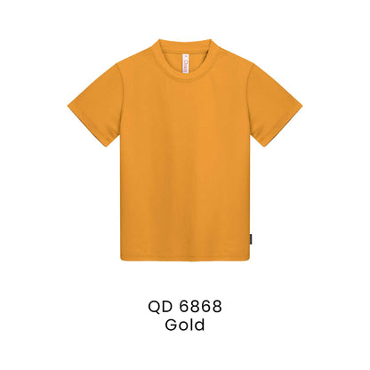 QD 6868 Gold - QD68 kids microfibre eyelet t-shirt in 160gsm