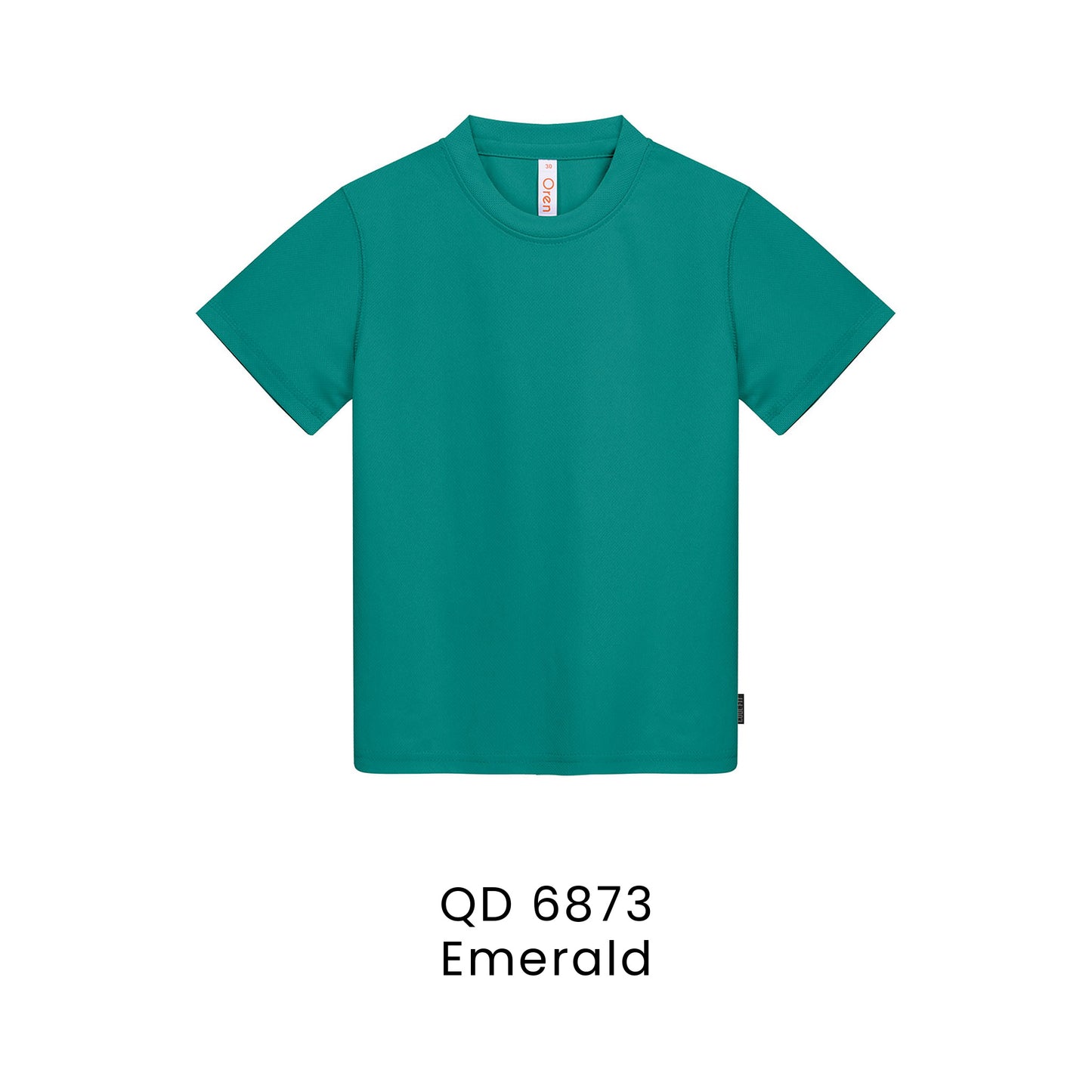 QD 6873 Emerald - QD68 kids microfibre eyelet t-shirt in 160gsm