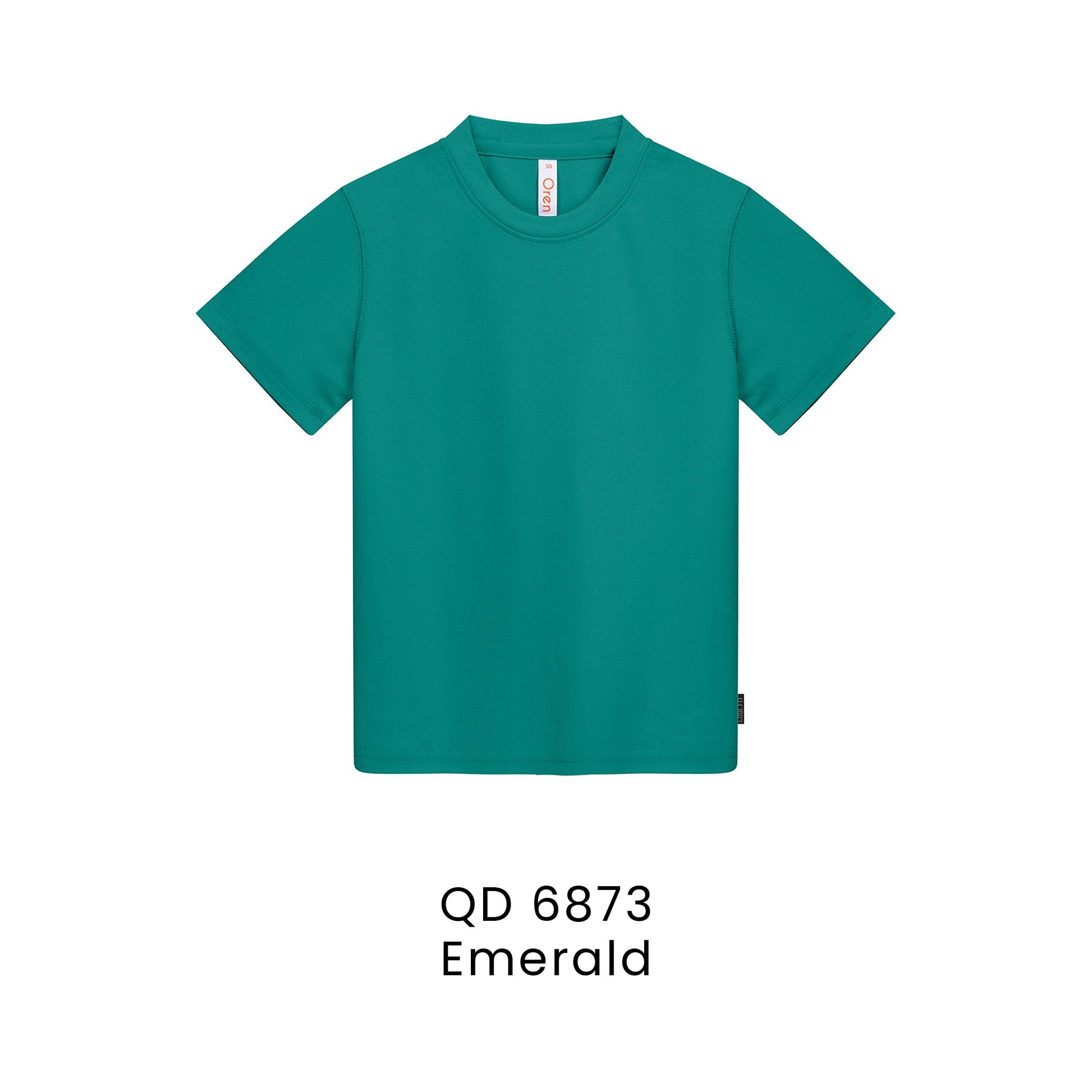 QD 6873 Emerald - QD68 kids microfibre eyelet t-shirt in 160gsm
