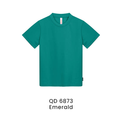 QD 6873 Emerald - QD68 kids microfibre eyelet t-shirt in 160gsm