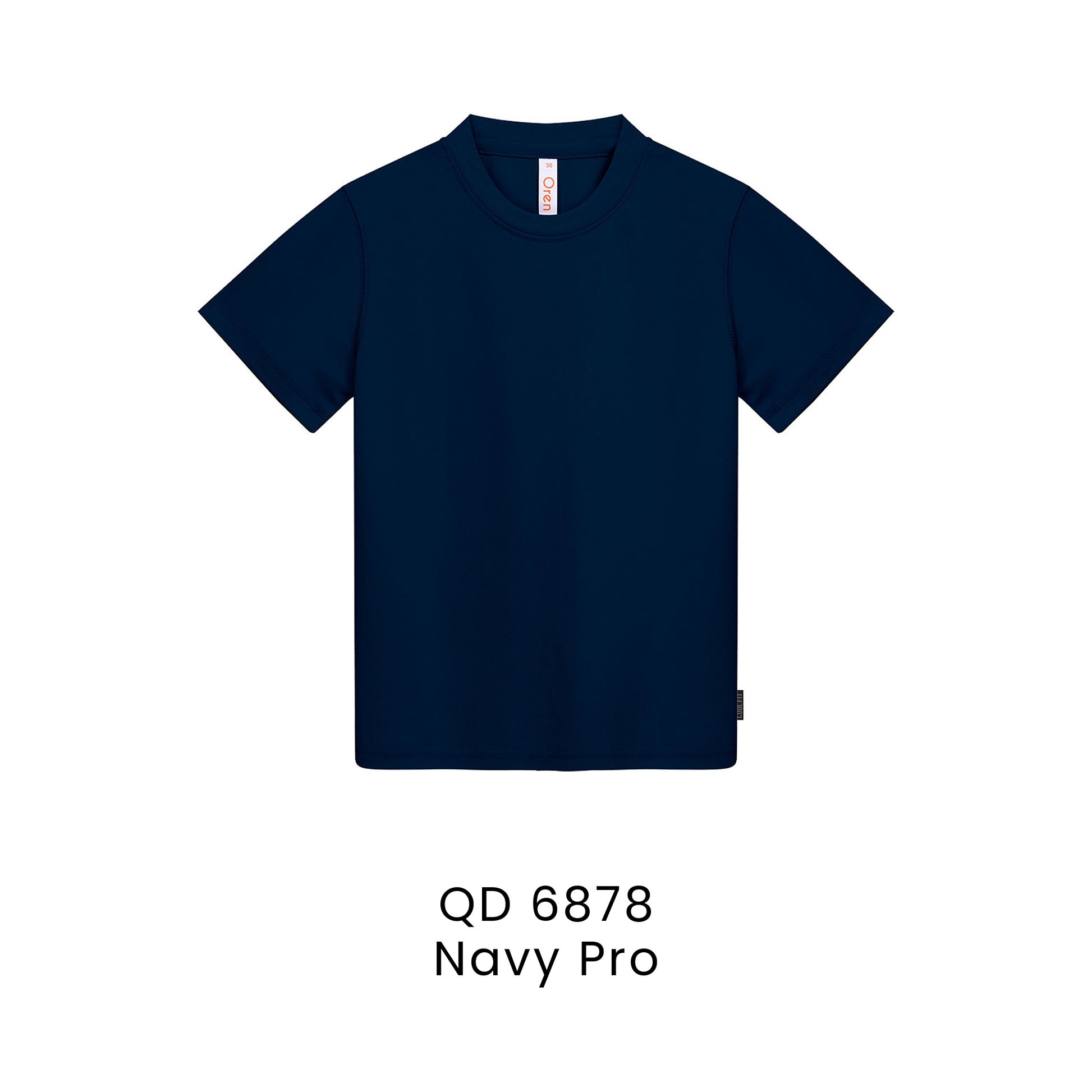 QD 6878 Navy Pro - QD68 kids microfibre eyelet t-shirt in 160gsm