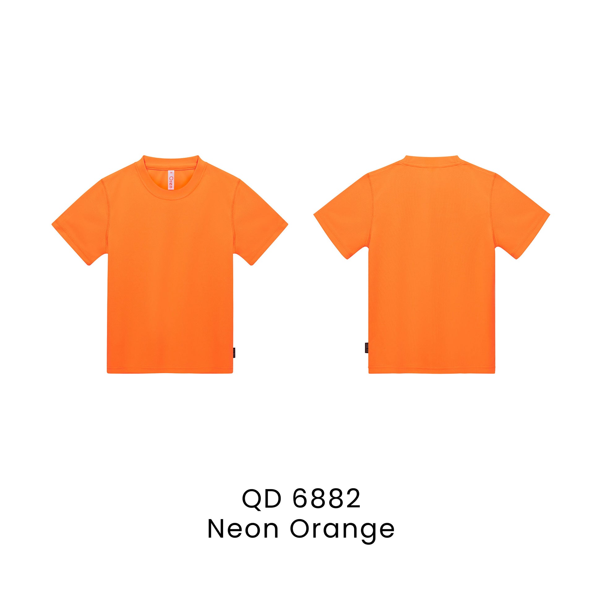 QD 6882 Neon Orange - QD68 kids microfibre eyelet t-shirt in 160gsm