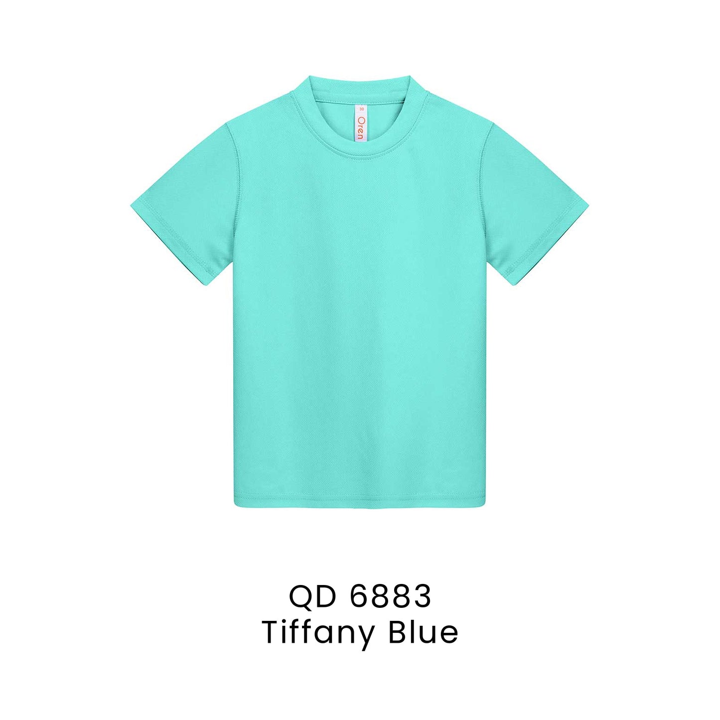QD 6883 Tiffany Blue - QD68 kids microfibre eyelet t-shirt in 160gsm