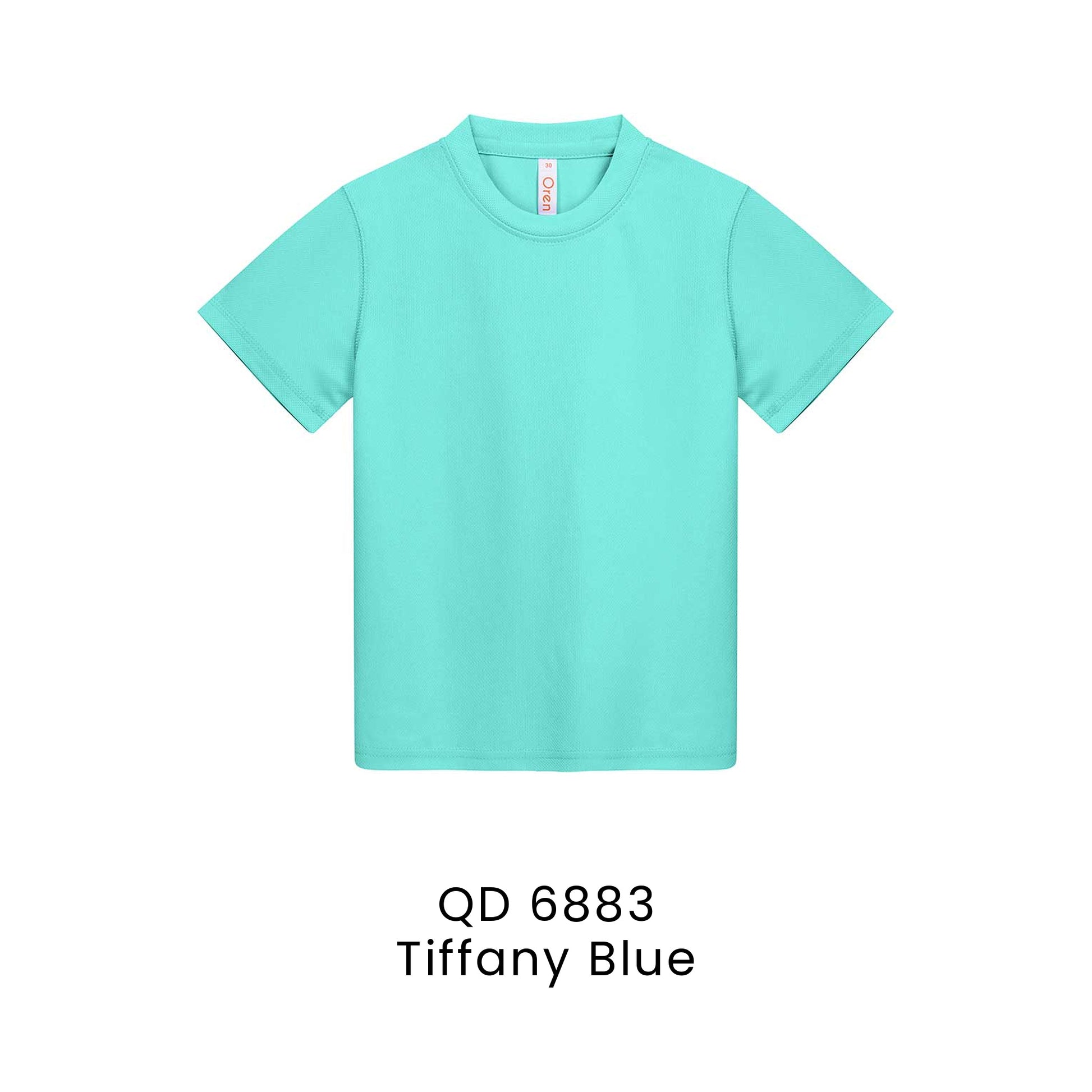 QD 6883 Tiffany Blue - QD68 kids microfibre eyelet t-shirt in 160gsm
