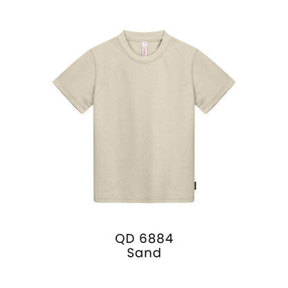 QD 6884 Sand - QD68 kids microfibre eyelet t-shirt in 160gsm