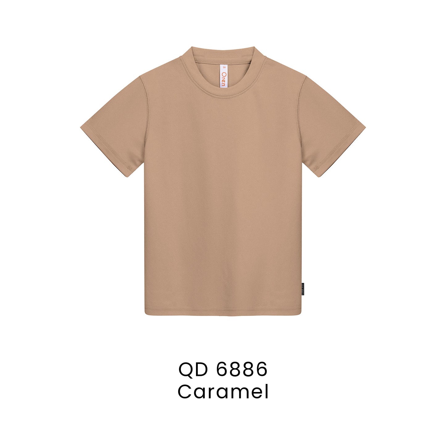 QD 6886 Caramel - QD68 kids microfibre eyelet t-shirt in 160gsm