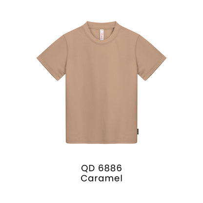 QD 6886 Caramel - QD68 kids microfibre eyelet t-shirt in 160gsm