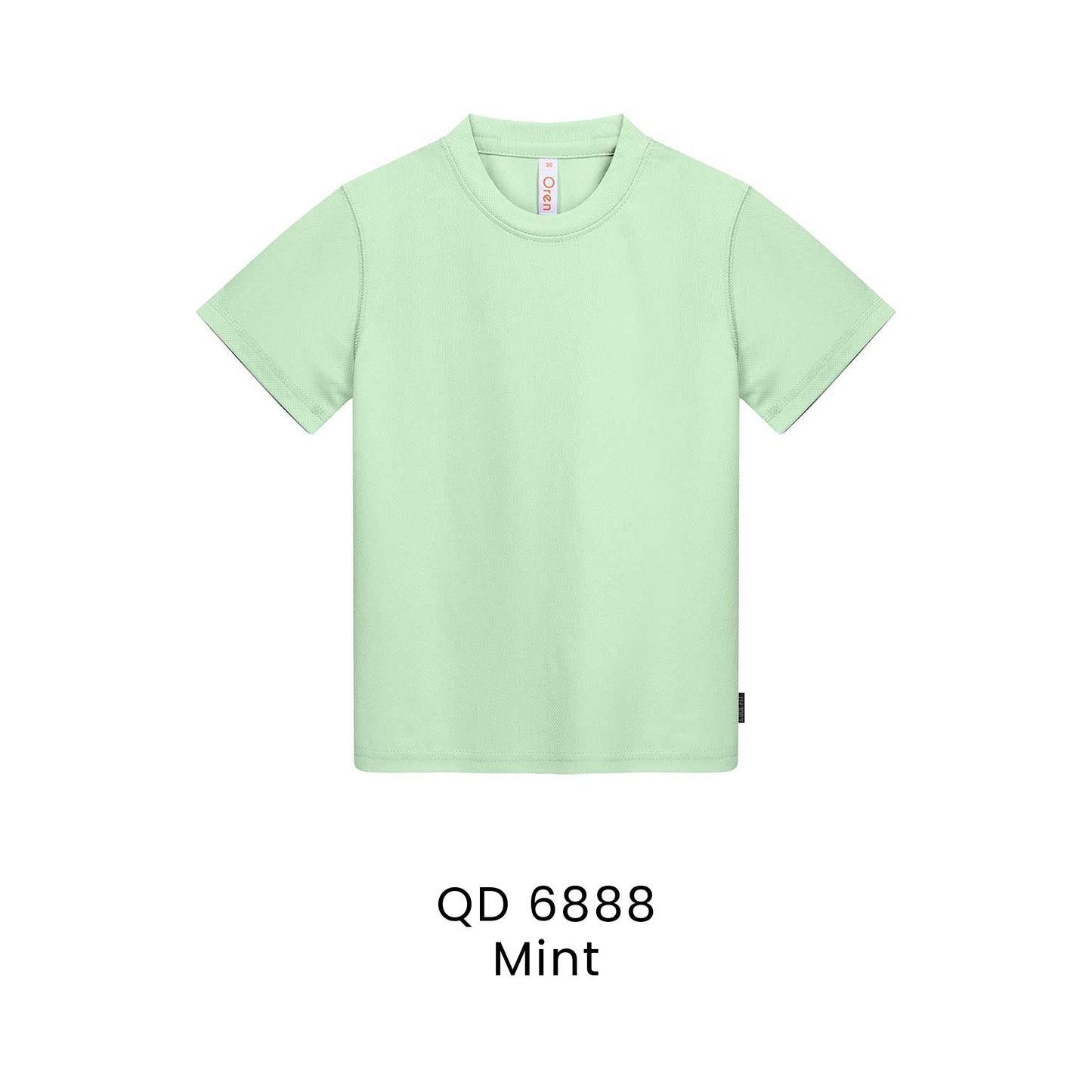 QD 6888 Mint - QD68 kids microfibre eyelet t-shirt in 160gsm