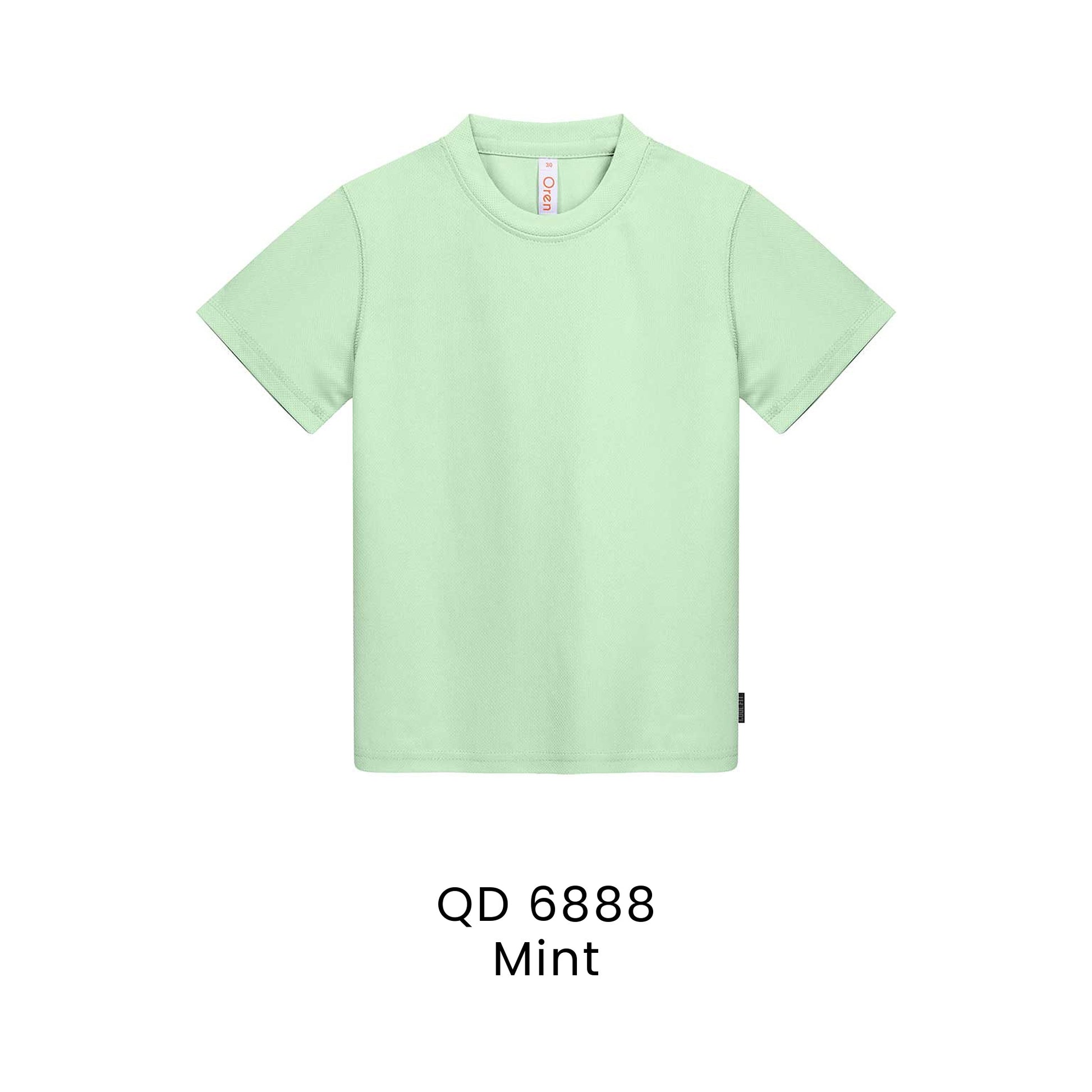 QD 6888 Mint - QD68 kids microfibre eyelet t-shirt in 160gsm