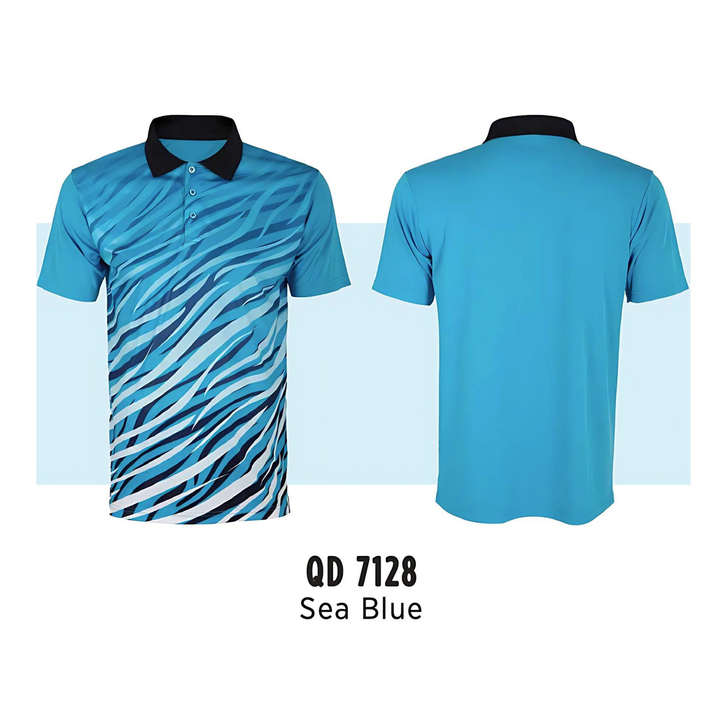 Polo | Sublimation | Unisex | 150gsm | Sea Blue | QD7128