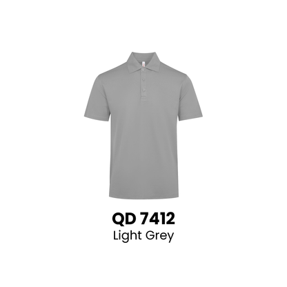Polo Cool Fit Microfibre Unisex 200gsm | ARTIZTEE | QD 7412 Light Grey