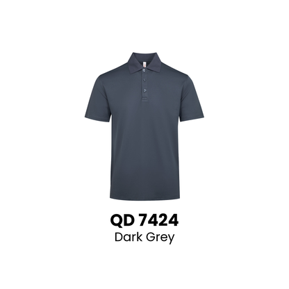 Polo Cool Fit Microfibre Unisex 200gsm | ARTIZTEE | QD 7424 Dark Grey
