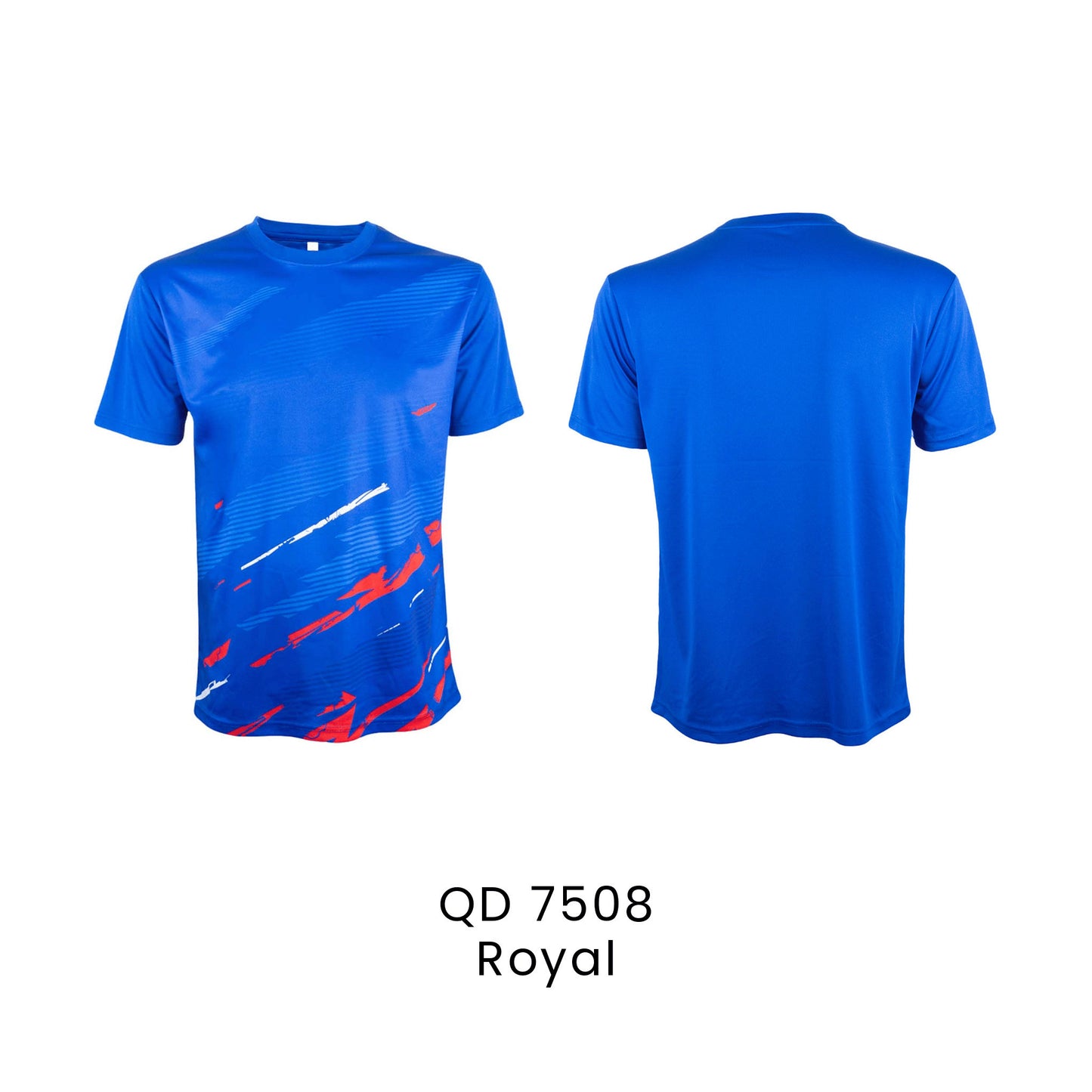 QD 7508 Royal - QD75 unisex sublimation mini eyelet t-shirt in 100% microfibre 150gsm
