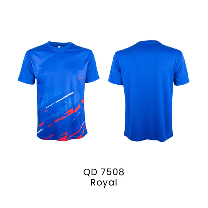 QD 7508 Royal - QD75 unisex sublimation mini eyelet t-shirt in 100% microfibre 150gsm