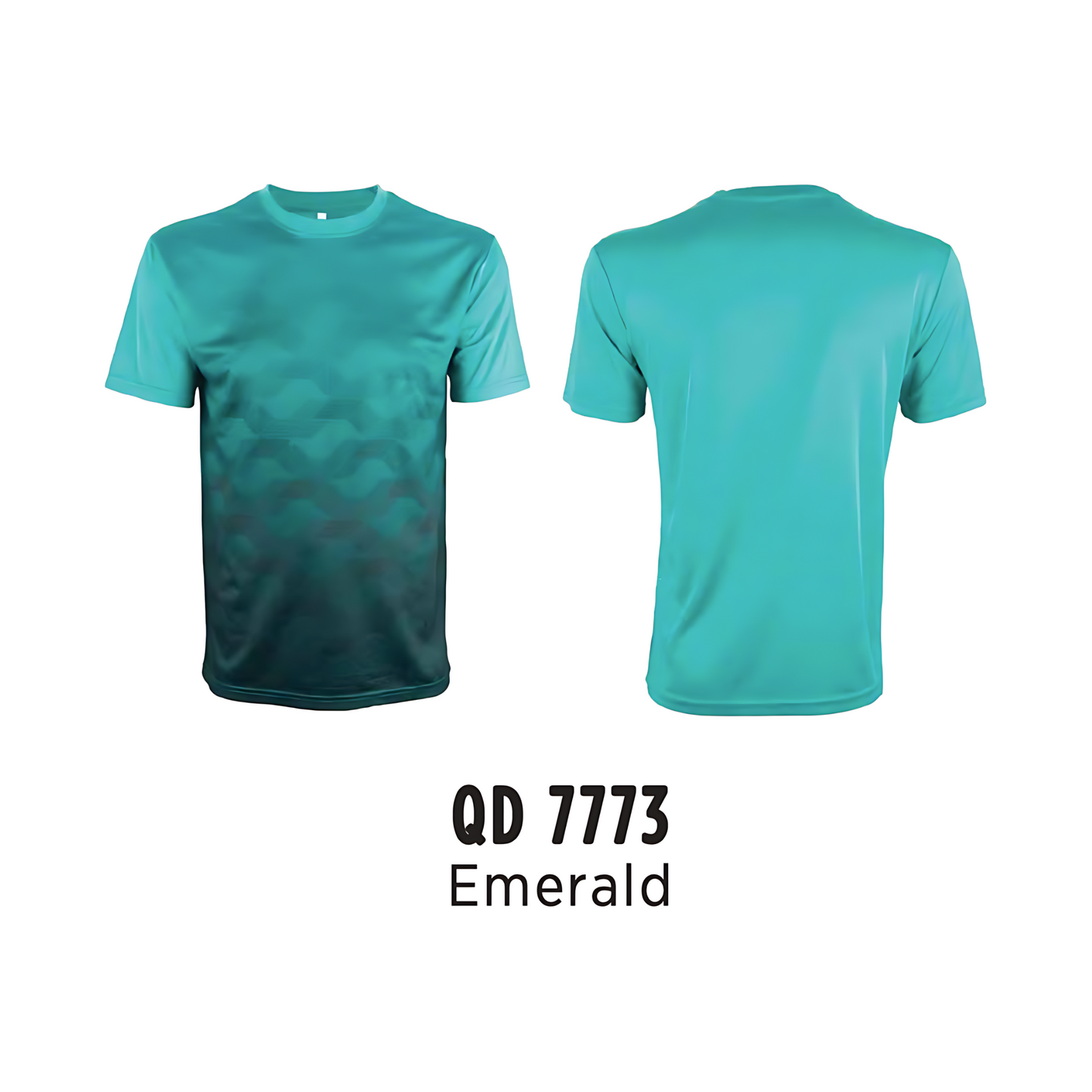 T-Shirt - Microfibre Mini Eyelet | Sublimation | Unisex | 150gsm | Emerald | QD7773